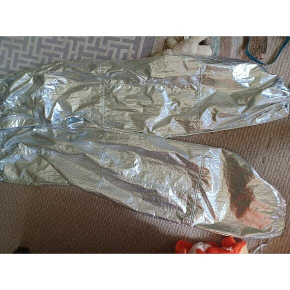 ZARA WOMAN NEW SILVER HIGH WAIST  PANTS  M - Picture 4 of 5